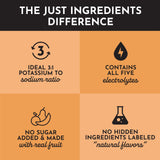 JUST INGREDIENTS Mango Lemonade : Poudre facile à mesurer et à mélanger dans l'eau.