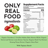 JUST INGREDIENTS étiquette nutritionnelle claire et lisible.