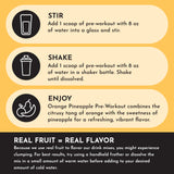 Étiquette nutritionnelle détaillée sur l'emballage Just Ingredients Pré-entraînement.