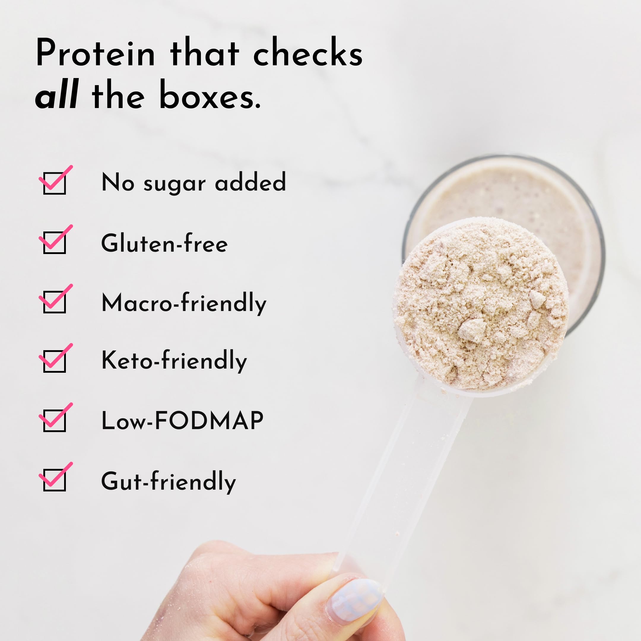 JUST INGREDIENTS Shaker prêt à préparer un shake après l’entraînement.