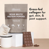 JUST INGREDIENTS Protéine Bouillon Os Chocolat – dose de 21 g pour vos apports quotidiens.