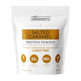 Poudre Just Ingredients protéine caramel salé en bouteille, soutien musculaire potentiel et énergie durable.