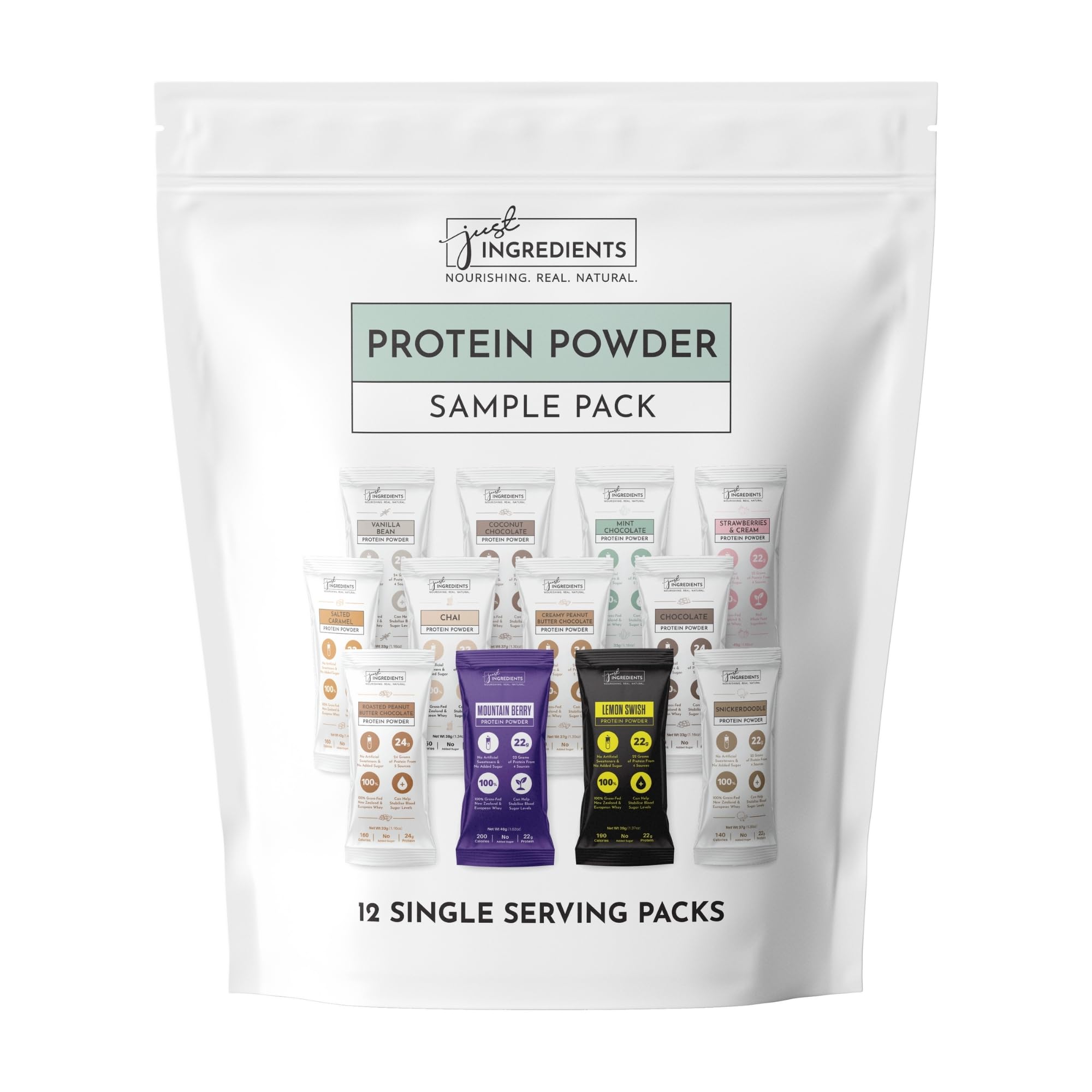 JUST INGREDIENTS poudre whey nourrie à l’herbe, shake riche en protéines