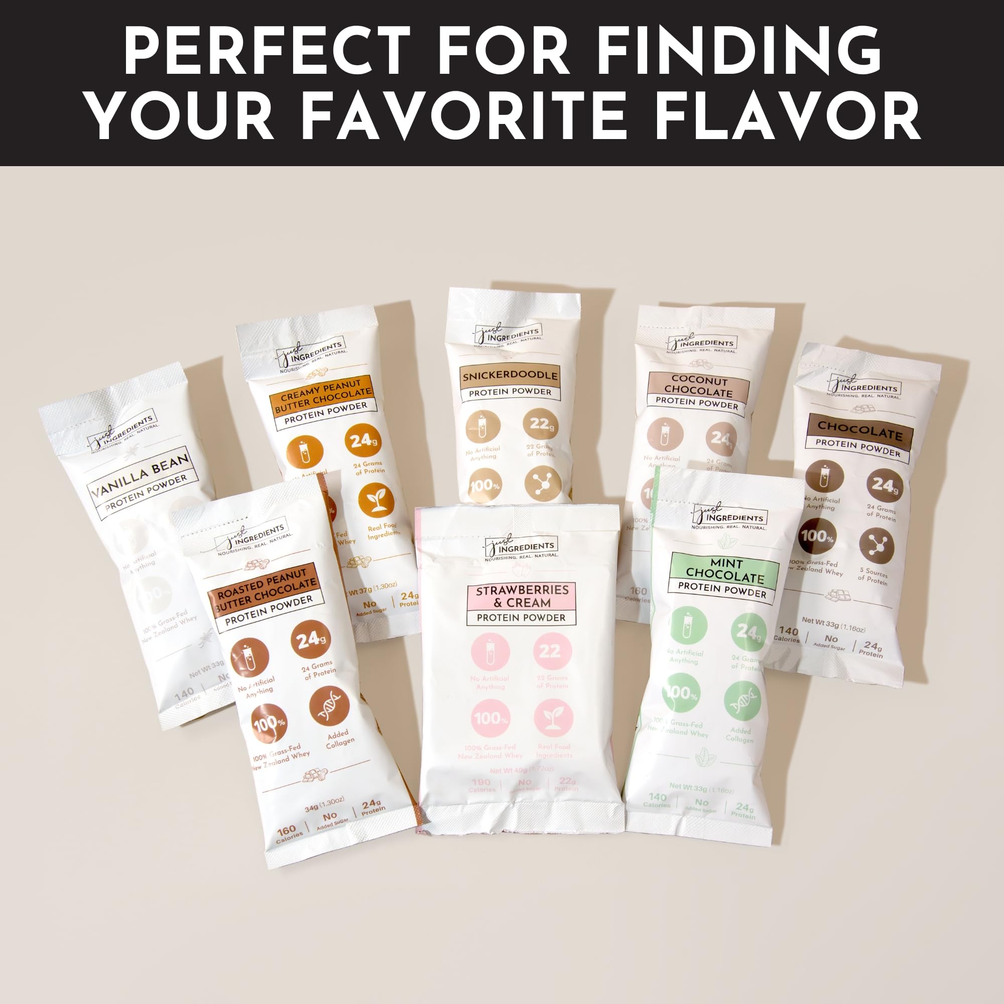 JUST INGREDIENTS sans gluten et édulcoré naturellement au stevia