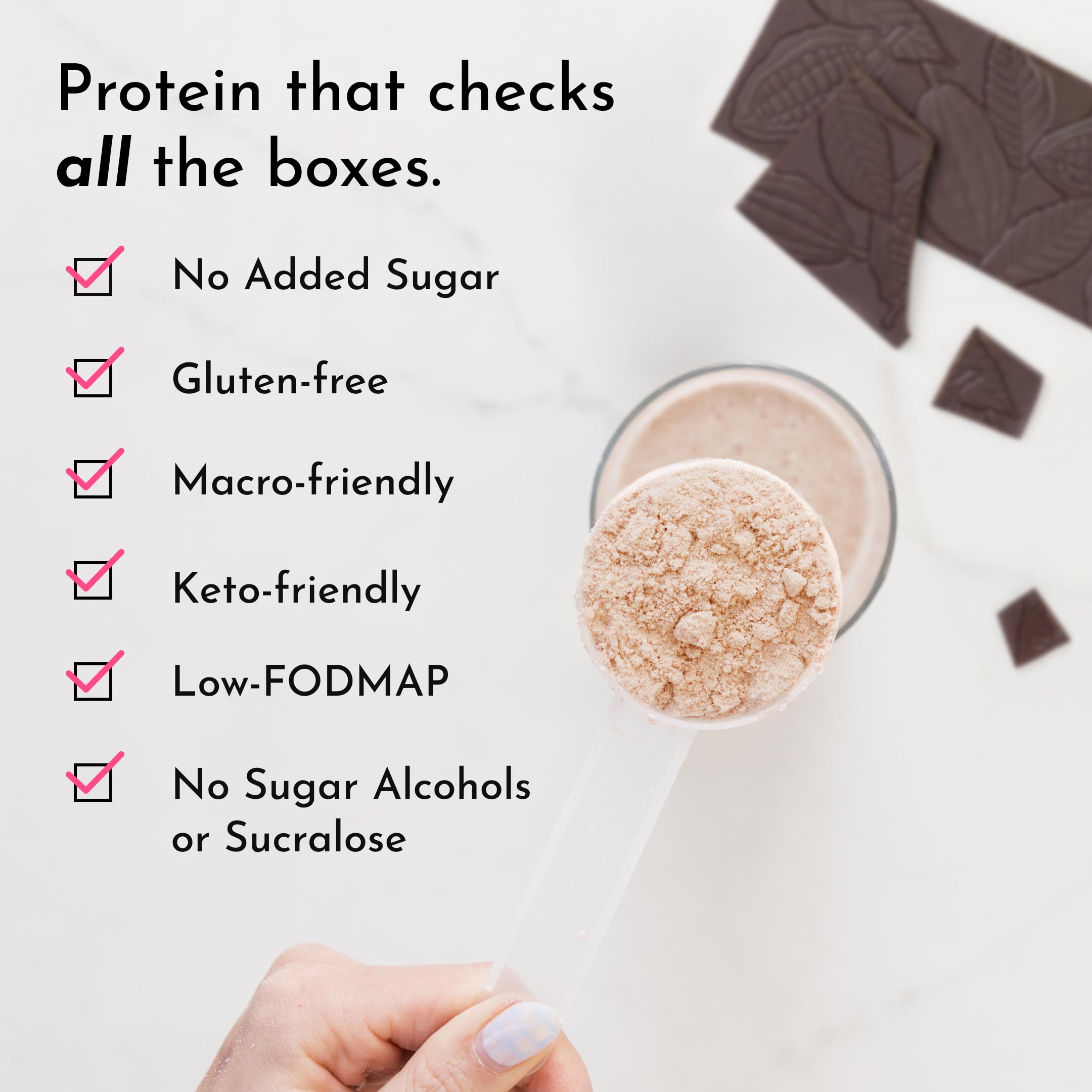 Recette smoothie protéine chocolat Just Ingredients pour démarrer la journée.
