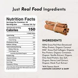 Poudre Snickerdoodle Just Ingredients dans bol, idéal pour smoothies crémeux.