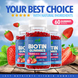 Gommes biotine Just Nutrients sans gluten et végan pour une consommation consciente.
