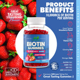 Saveur fraise naturelle Just Nutrients, gommes au goût délicieux pour une routine quotidienne.