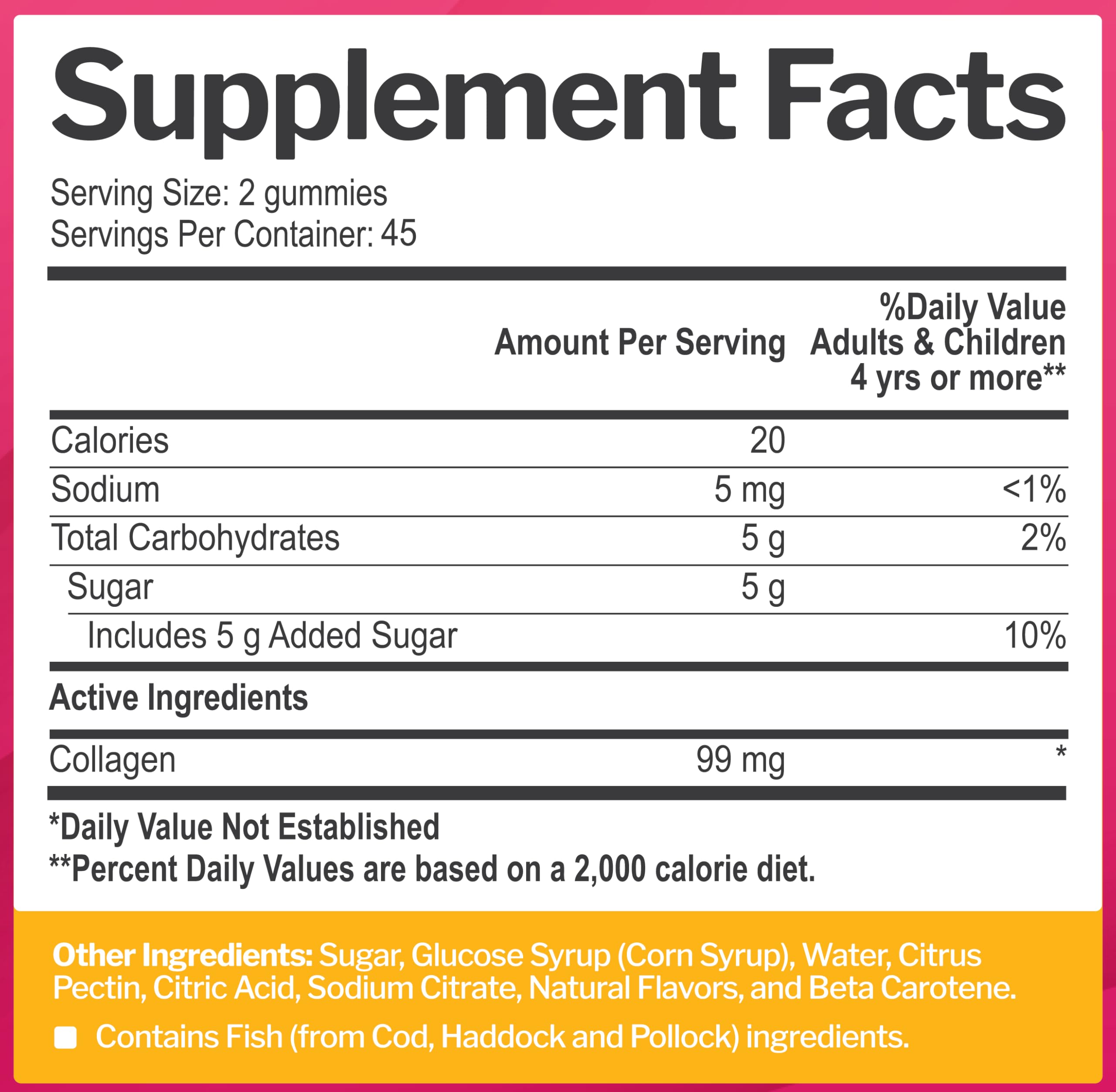 Just Nutrients gommes de collagène – sans OGM, sans gluten, sans soja et sans produits laitiers