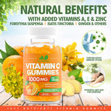 Just Nutrients gommes vitamine C 1000mg – emballage de 60 gommes pour une meilleure valeur