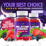 Gommes à la mélatonine Just Nutrients montrant leur saveur fruitée naturelle