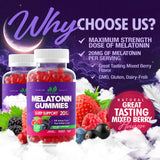 Gommes Mélatonine Just Nutrients avec saveur fruits mélangés