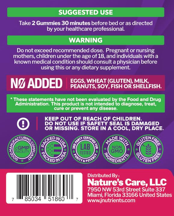 Utilisation nocturne des gommes Just Nutrients Mélatonine pour routine sommeil