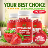 Saveur fraise naturelle de Just Nutrients gommes, prise quotidienne plaisante.