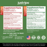 Just Ripe Nutrition : capsules véganes sans additifs artificiels, pureté naturelle.