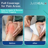 JustHeal RX pansement lidocaïne-cheville pour marcher confortablement.