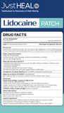 JustHeal RX pansement lidocaïne-douleur-musculaire ciblant les muscles fatigués.