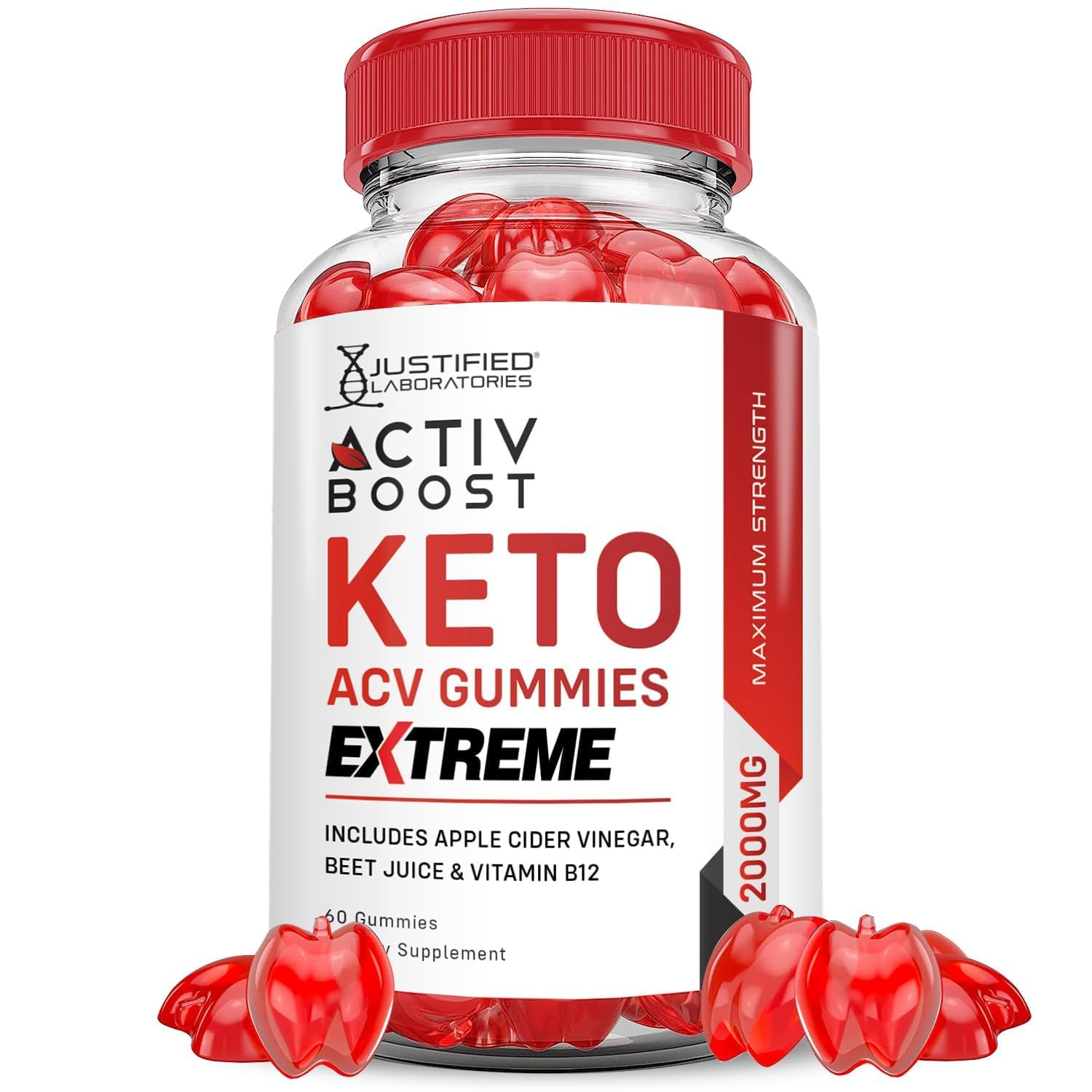 Justified Laboratories Activboost Keto Gommes Extrême – emballage pratique pour une routine quotidienne.