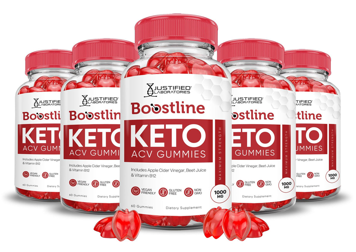 Gomme Boostline Keto ACV Justified Laboratories en flacon, goût agréable pour routine quotidienne