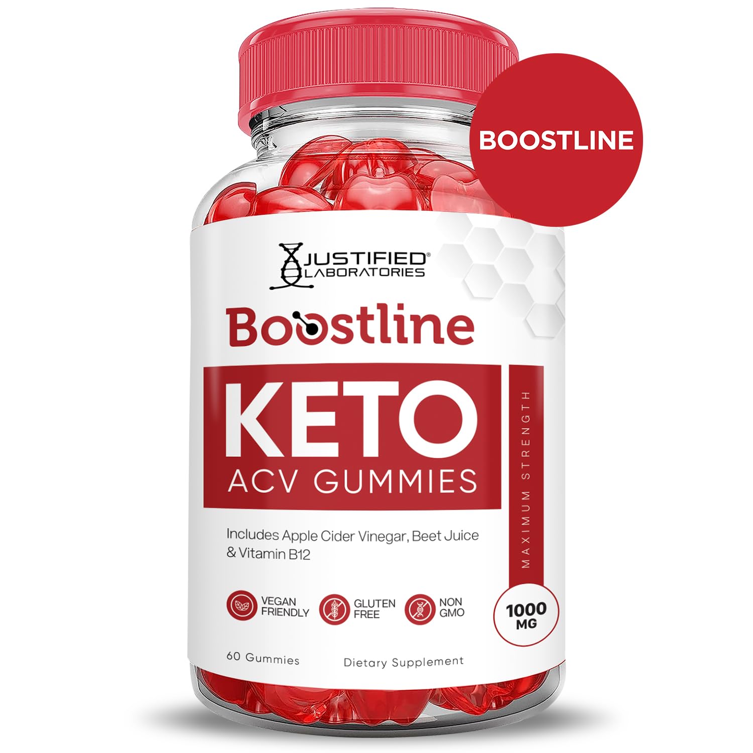 Texture douce des gommes Boostline Keto ACV Justified Laboratories, agréable en bouche