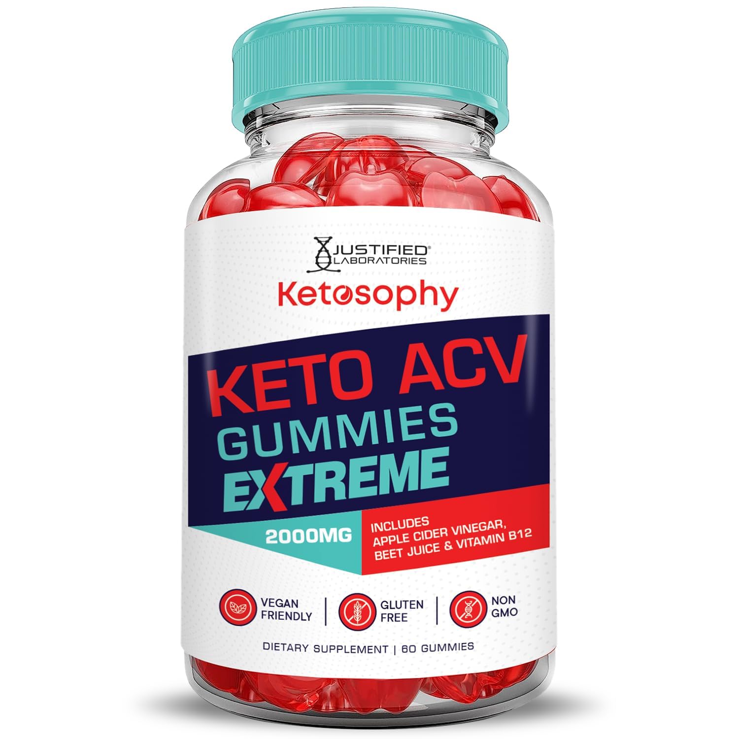 Justified Ketosophy Gommes saveur fruitée, dégustation agréable au quotidien.