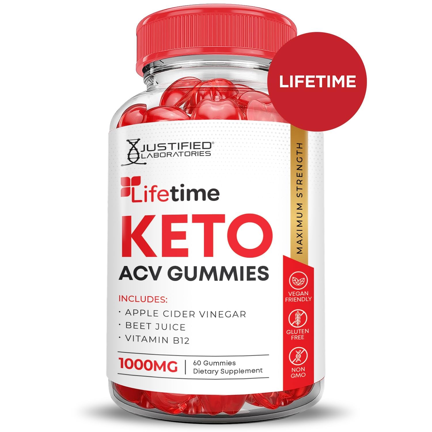 Gommes Lifetime Keto ACV en bouchée rapide, intégration facile dans la routine.