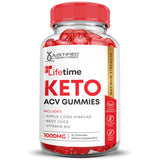 Emballage Lifetime Keto ACV Gummies prêt à emporter, idéal au quotidien.