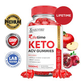 Texture gélifiée à base de pectine des gummies Lifetime Keto ACV, douceur agréable.