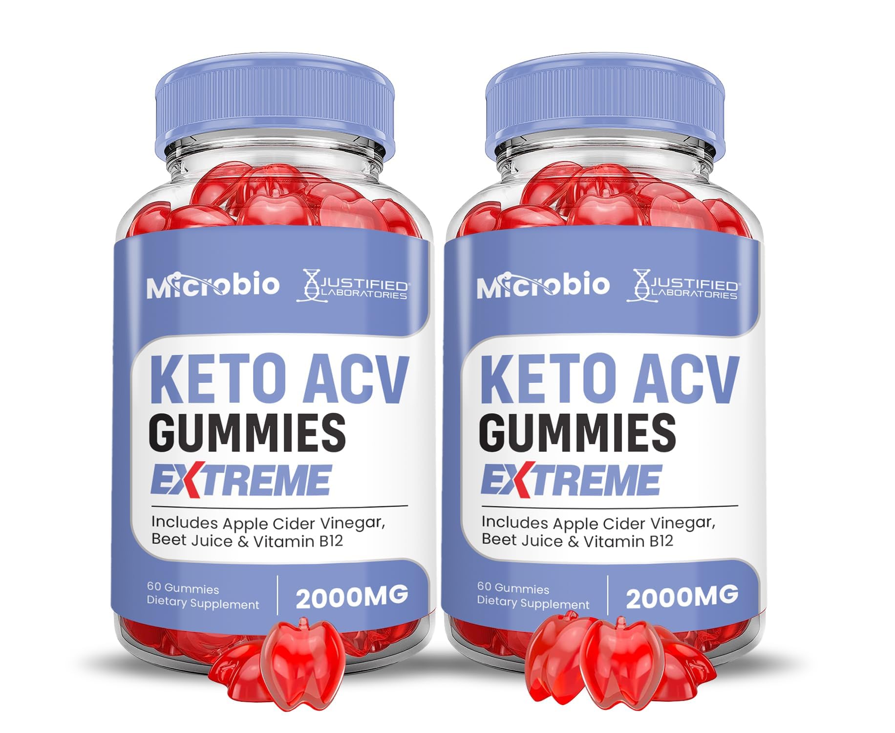 Gemme Justified Laboratories Microbio Keto ACV – bouteille pratique et facile à emporter