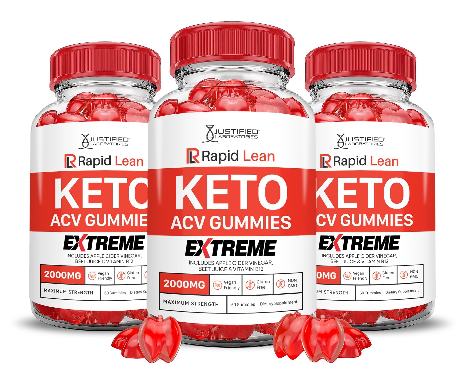 Justified Laboratories Rapid Lean Gummies - bouteille pratique pour votre routine quotidienne.