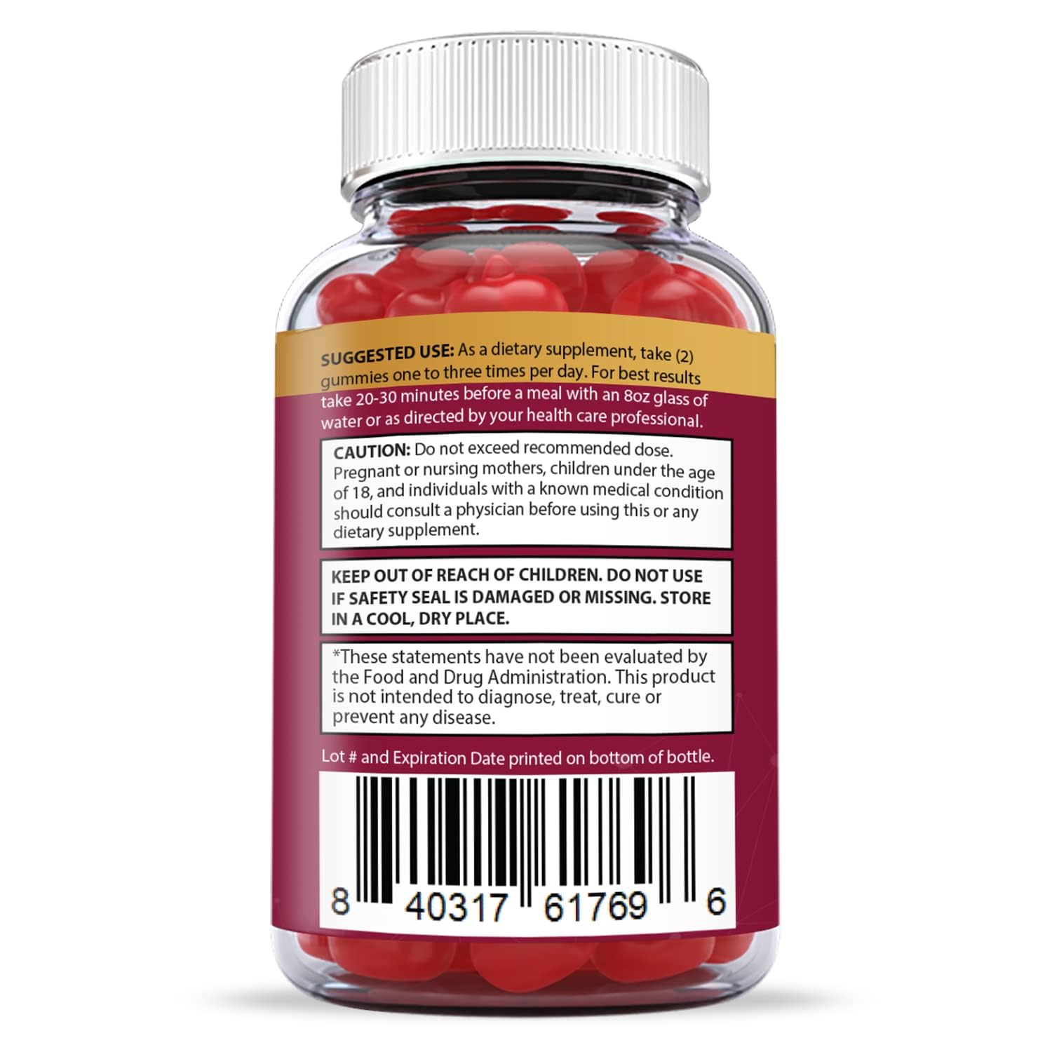 Justified Laboratories Great Results Keto ACV, texture à base de pectine.