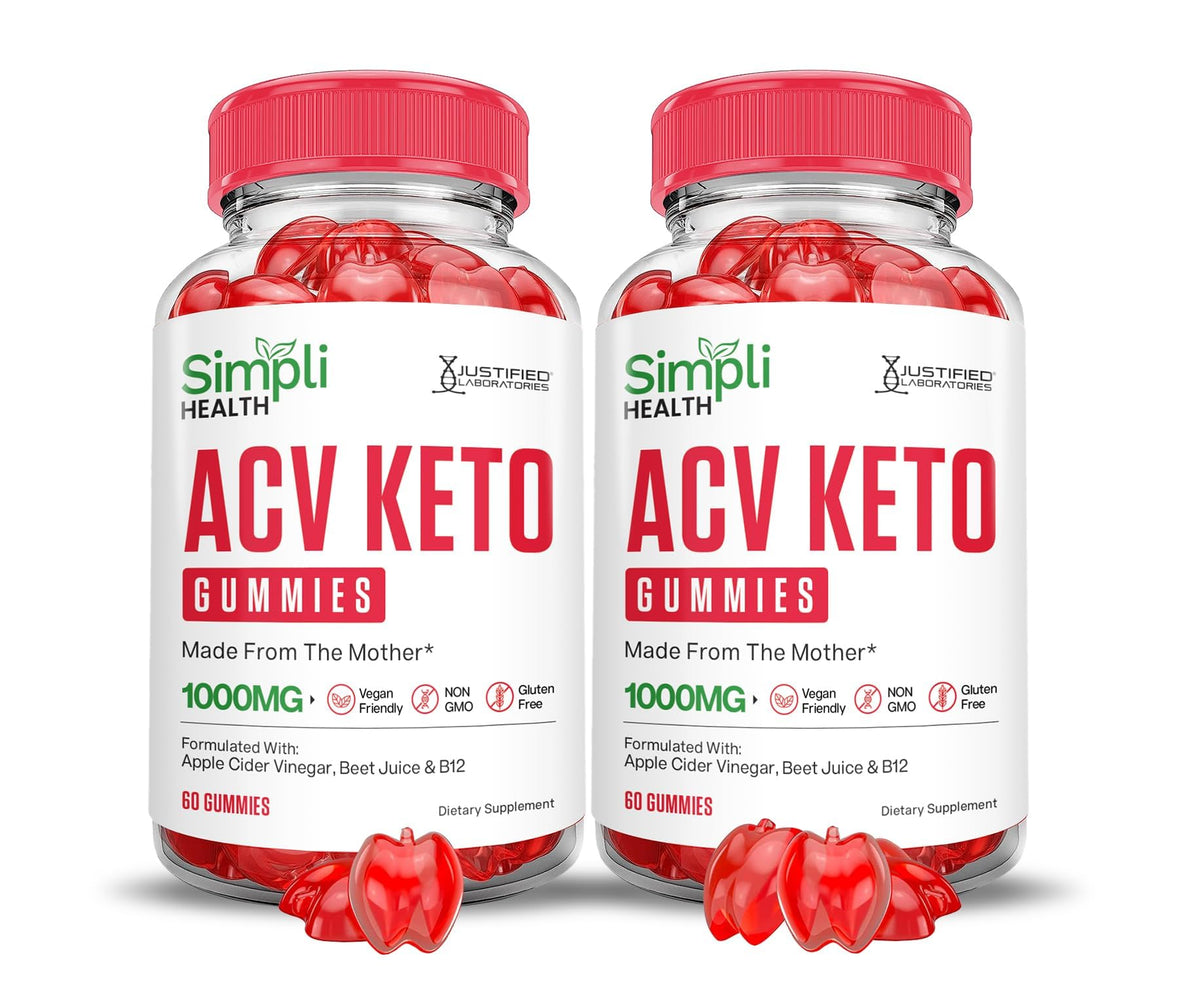 Justified Laboratories Simpli Health Keto ACV Gummies 2pack boite: routine pratique.