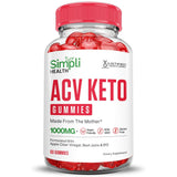 Justified Laboratories Simpli Health Keto ACV Gummies grenade: saveur fruitée et pommegrenade.