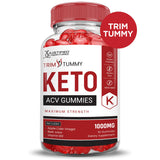 Justified Laboratories Trim Tummy Keto ACV Gummies avec betterave et grenade, apport potentiel en nutriments.