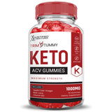 Justified Laboratories Trim Tummy Keto ACV Gummies véganes et sans OGM, adaptées à divers régimes.