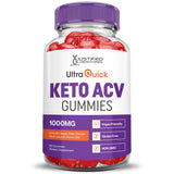 Version végan sans OGM et sans gélatine des gommes Justified Laboratories Ultra Quick Keto ACV.