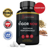 Justified Laboratories Vigor Now Max – étiquette lisible et liste d'ingrédients
