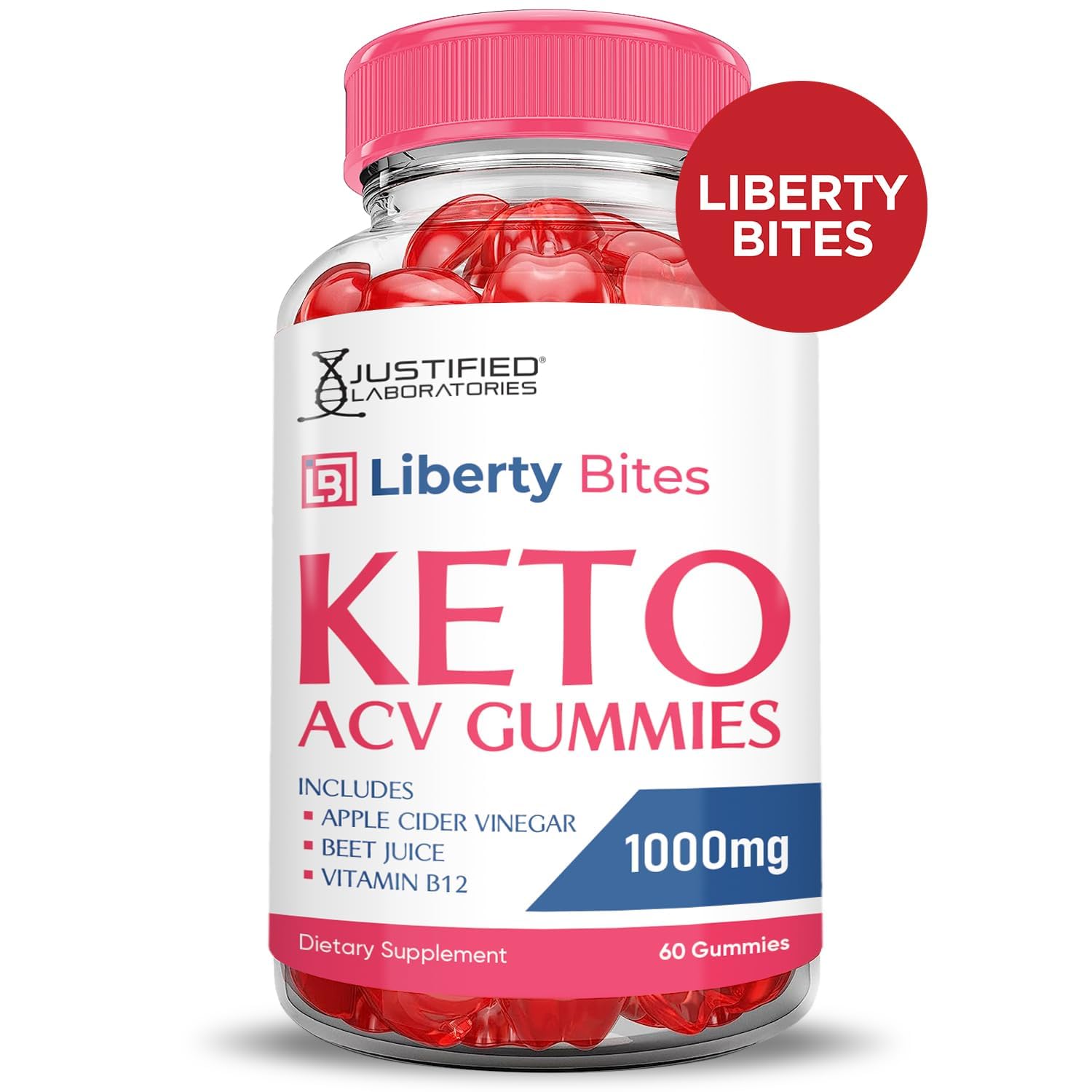 Justified Laboratories Liberty Bites : betterave et B12, énergie quotidienne.