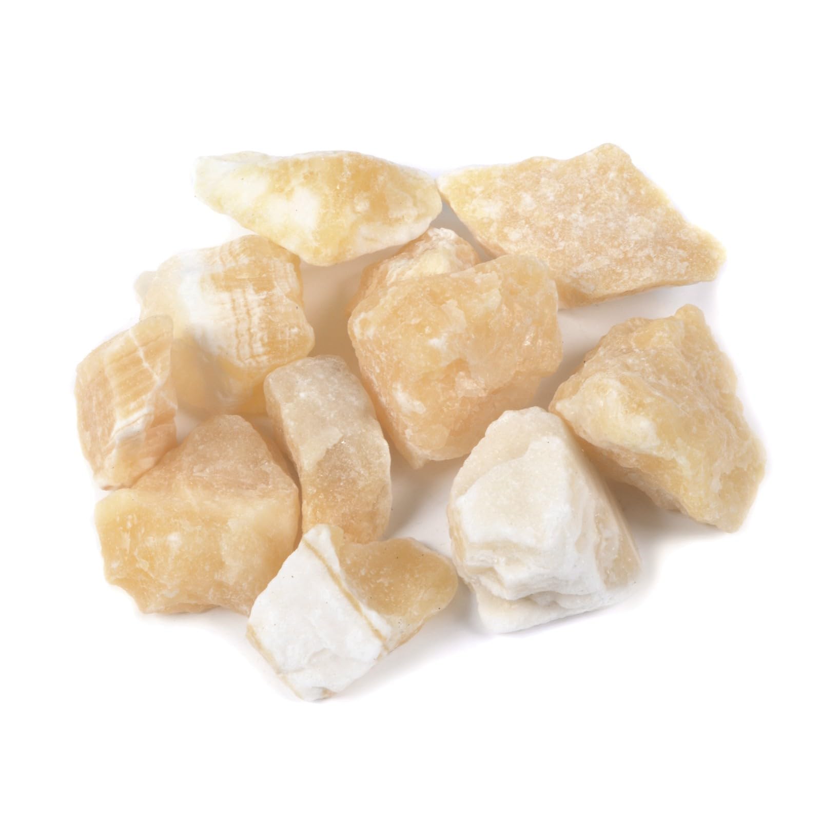 Justinstones calcite polie — ensemble de pièces naturelles, idéal décor et collection.