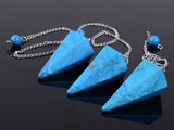 Justinstones pendule en howlite turquoise, outil intuitif pour oui/non.