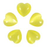 Justinstones cœur cristal jaune œil de chat – accessoire décoratif symbolisant amour et harmonie.