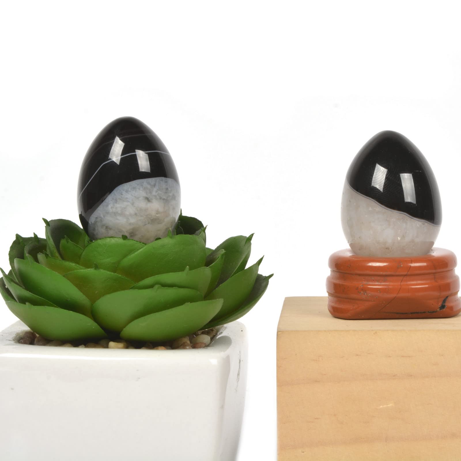 Justinstones Drusy Noir œuf déco bureau – pièce décorative et zen.