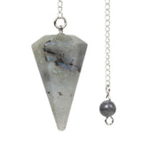 Justinstones pendentif labradorite hexagonal pointe, idéal pour méditation et equilibrage des chakras.