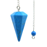 Justinstones pendant en howlite turquoise, hexagonal, pour l'équilibre des chakras.