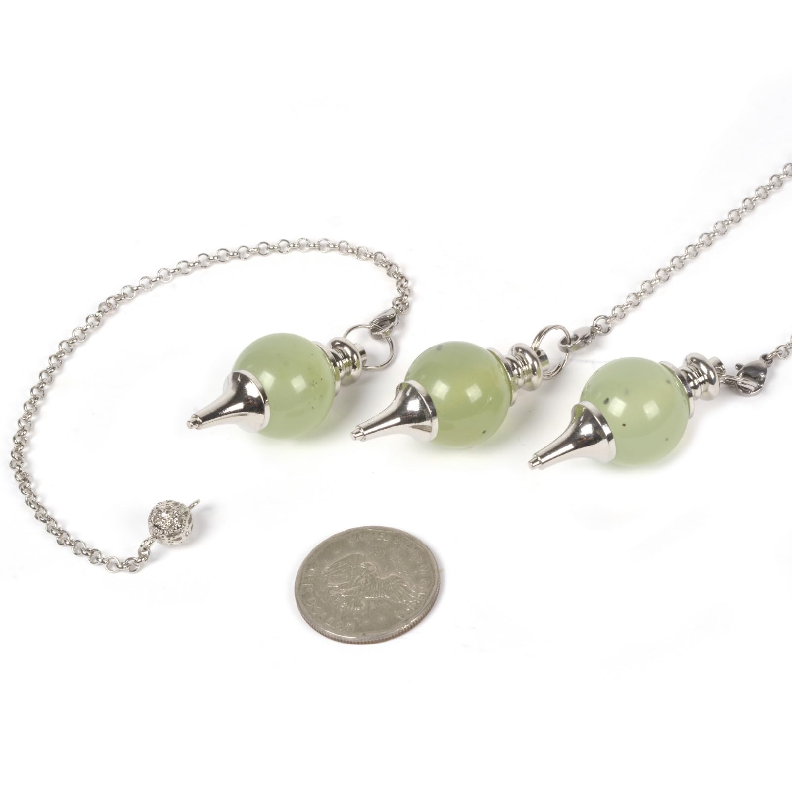 Pendule Justinstones avec chaîne amovible pour porter en pendentif lors de méditation.
