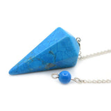 Justinstones pendule turquoise en howlite pour méditation et intuition.