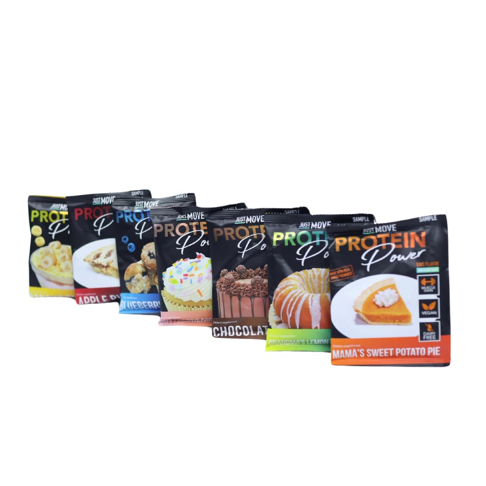 Just Move Protein: ensemble d’échantillons 7 saveurs pour tester vos préférences.