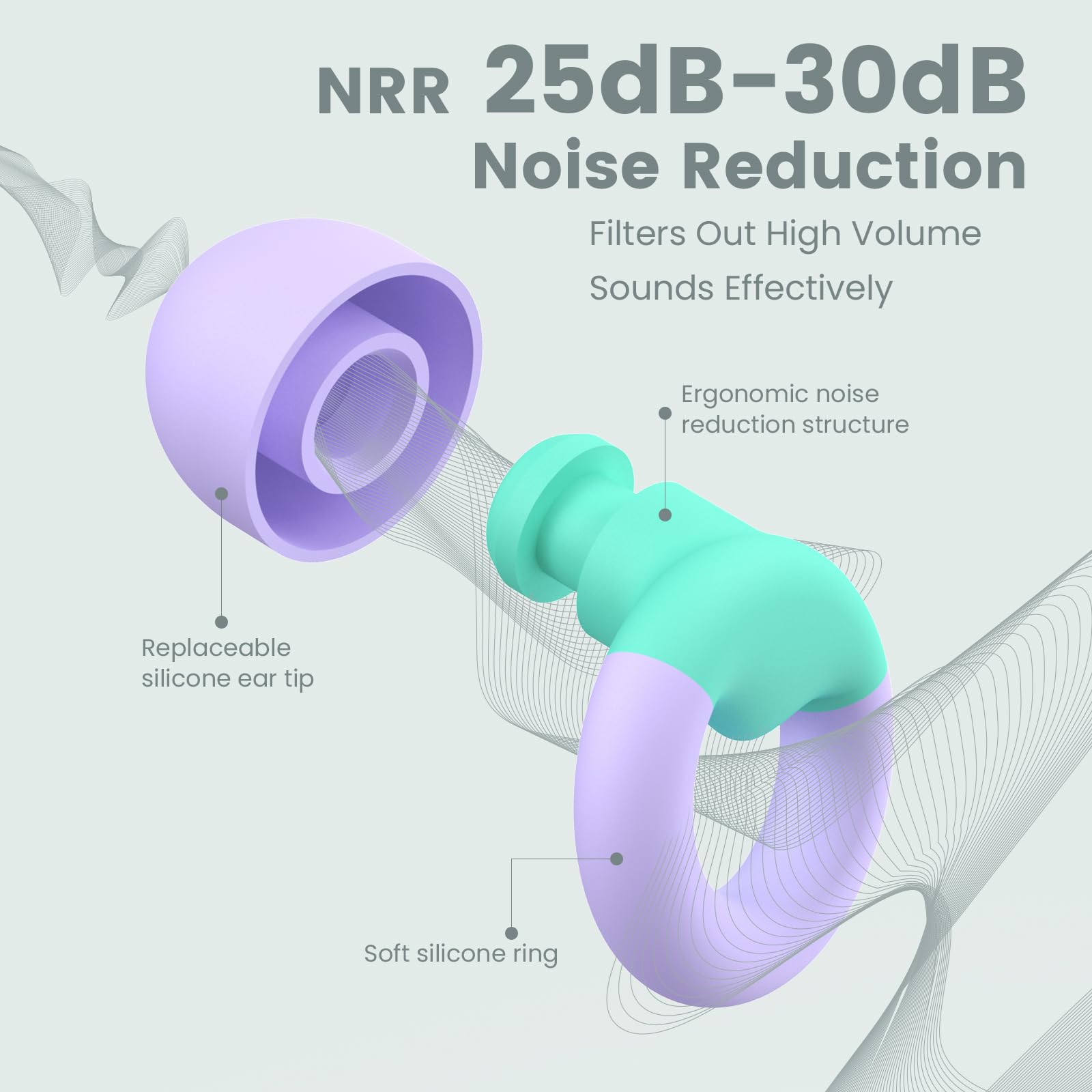JUSTRVN bouchons d’oreilles enfants pour sommeil, douceur et tranquillité nocturne
