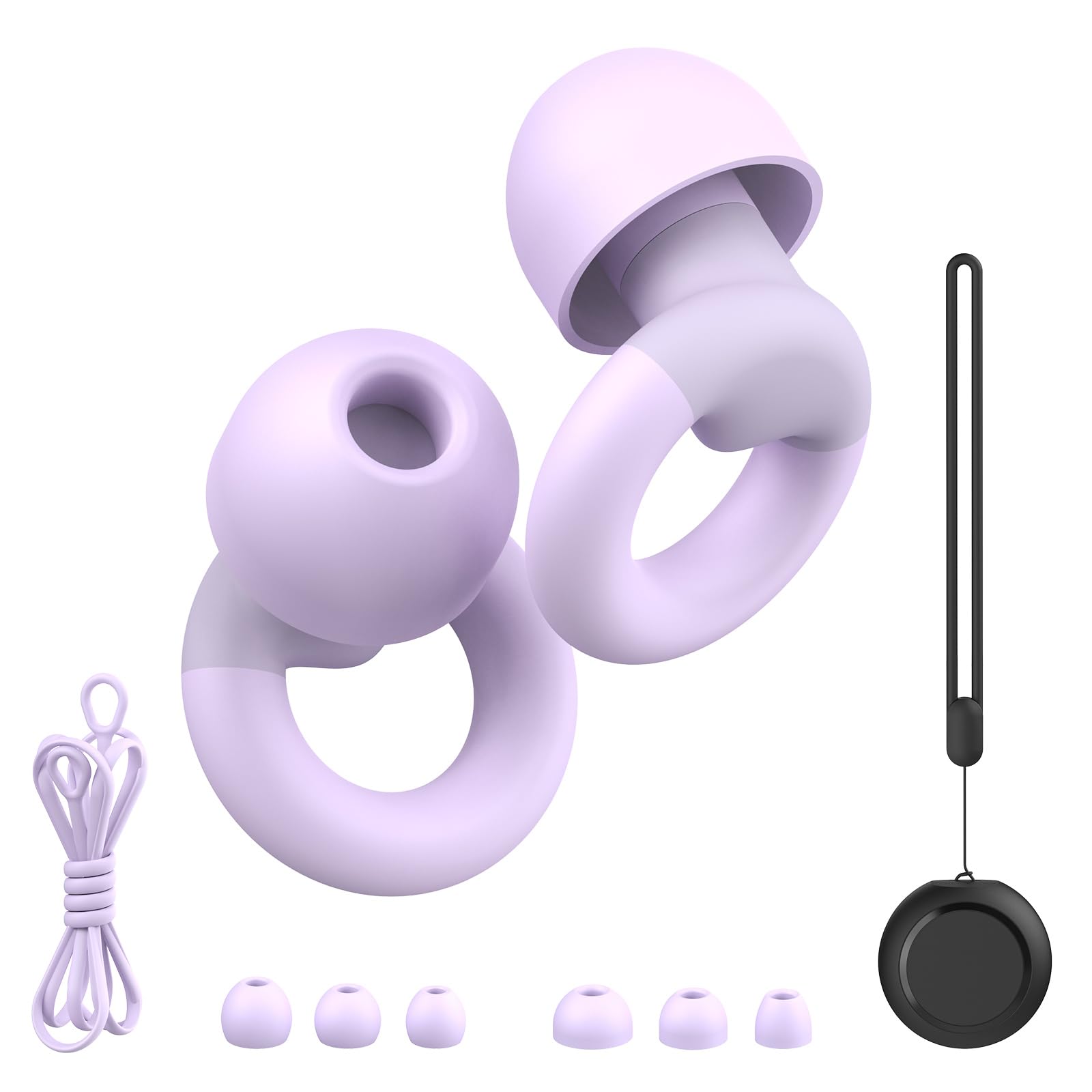 JUSTRVN bouchons d’oreille en silicone doux pour un sommeil paisible.
